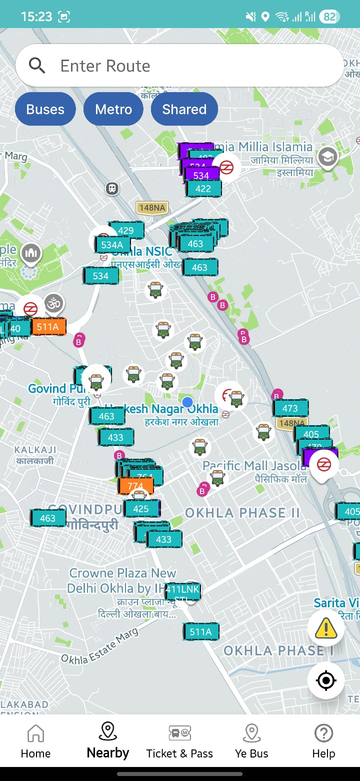 Chartr live bus map