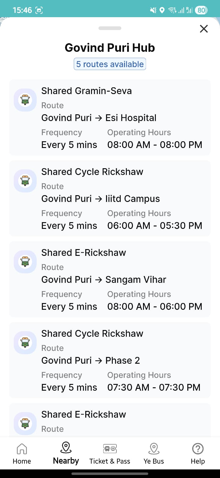 Govind Puri Hub nearby services