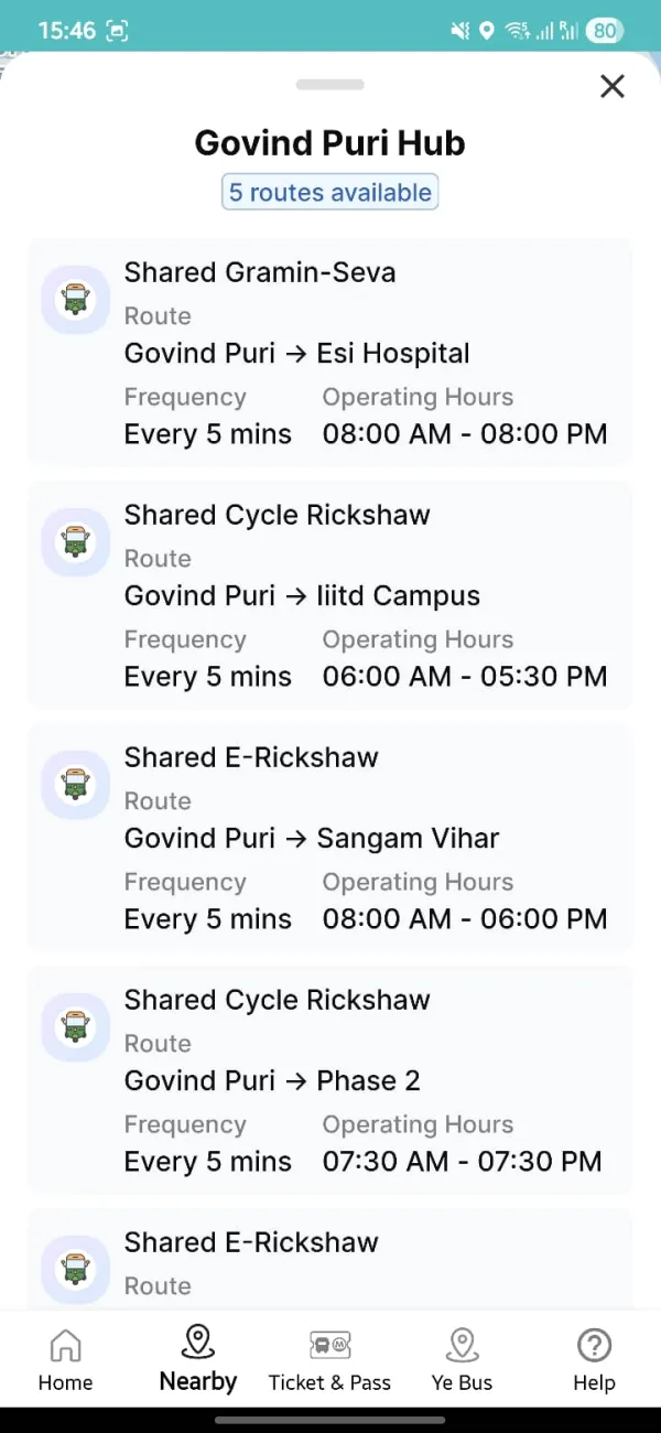 Govind Puri Hub nearby services