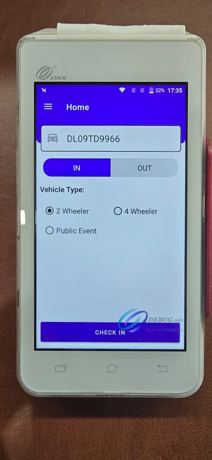 Vehicle Check-in