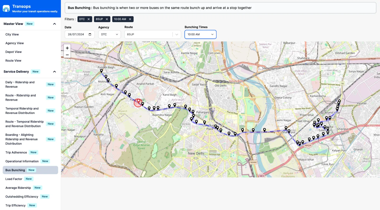 Bus Bunching Detection
