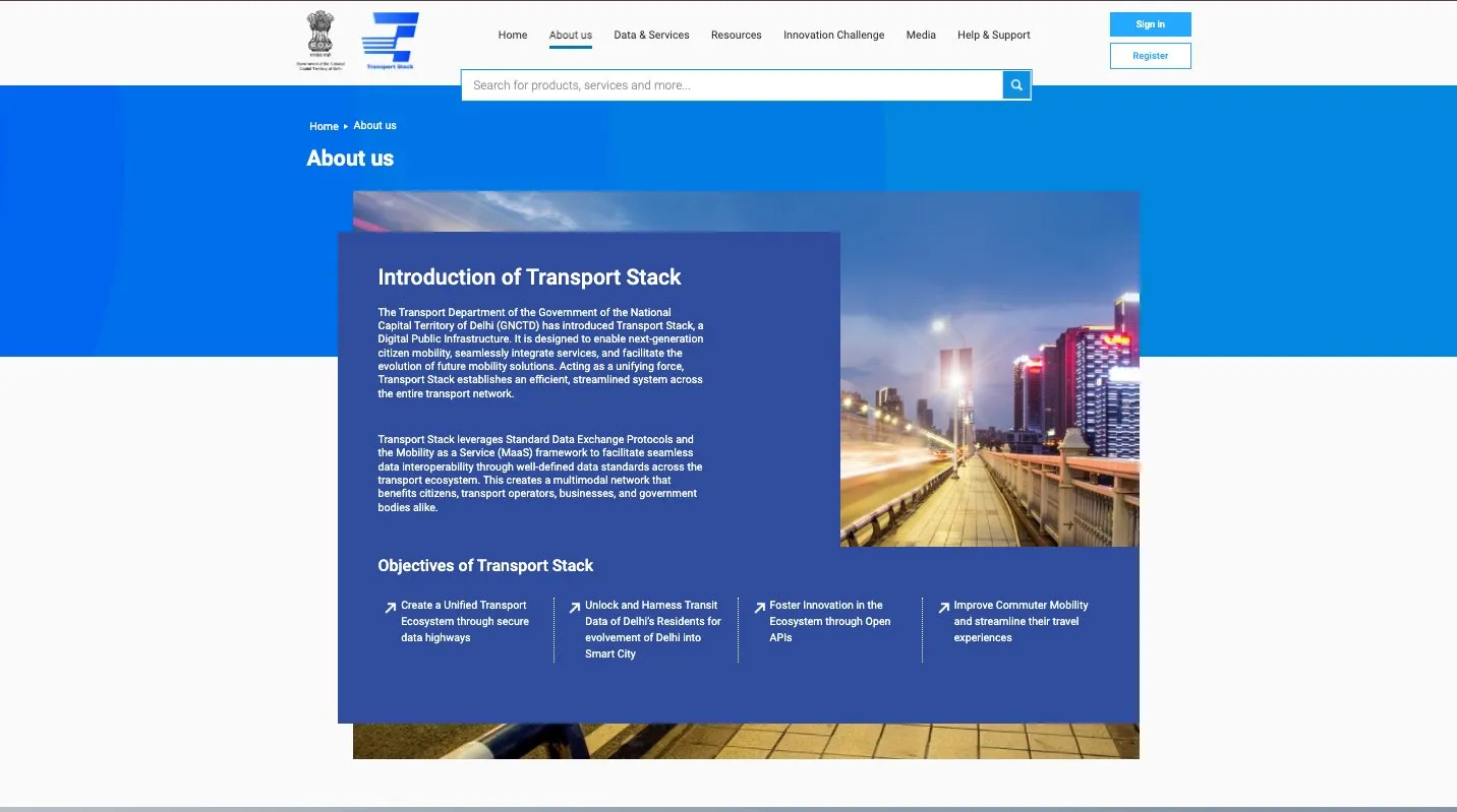 About Delhi Transport Stack